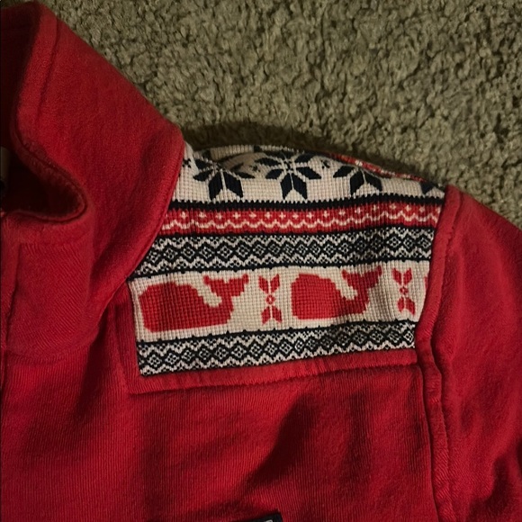 Vineyard Vines 1/4 quarter zip sweatshirt with sweater inset whale small s - Picture 3 of 17
